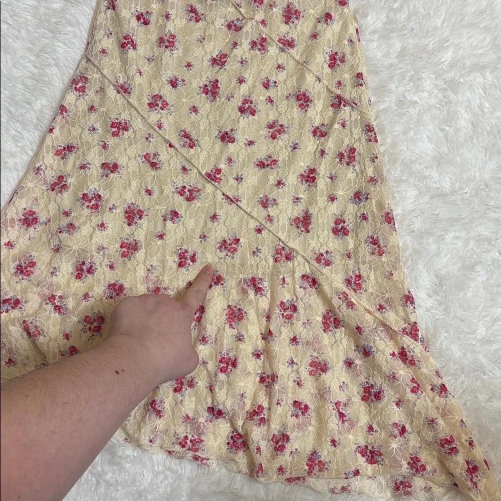 NWT Art Class Floral Asymmetrical Lace Skirt Youth Size 8